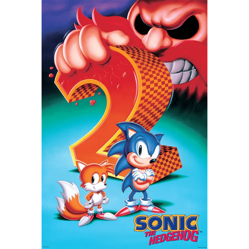 Sonic The Hedgehog 2 - Sonic Wall Poster with Push Pins, 22.375 x