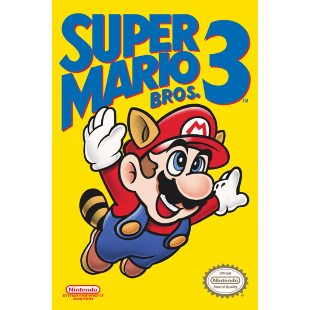 Super Mario Bros. 3 Cover - 24" x 36" Poster