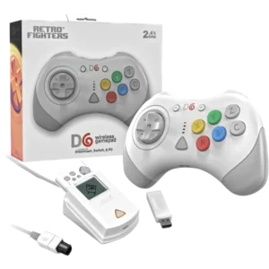 Retro Fighters D6 Wireless Controller in White for Dreamcast, PC, and Switch