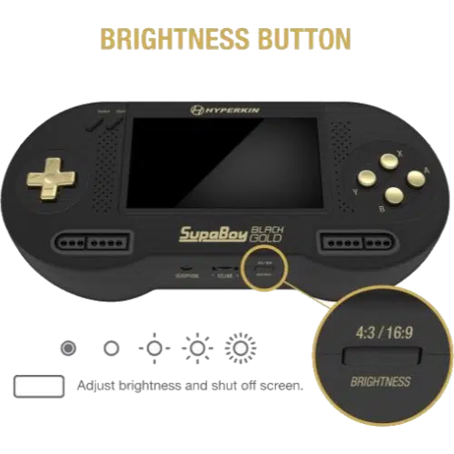 SupaBoy Portable Pocket Console – BlackGold - Video Game Depot