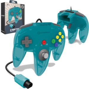 Nintendo 64 Captain Premium Wired Controller - Turquoise [Hyperkin]