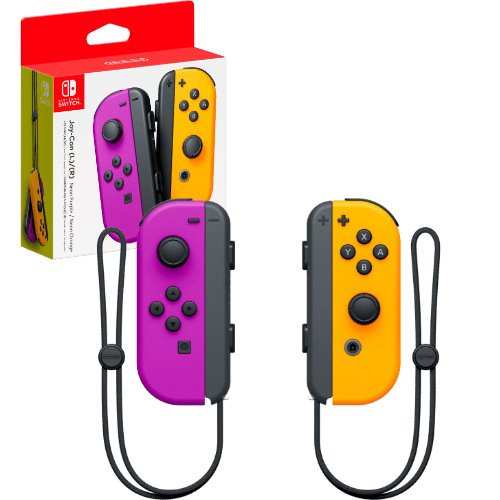 Nintendo Neon Purple/ Neon Orange Joy-Con (Left & Right) - Durable Plastic  Material 