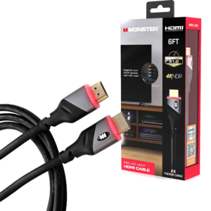 6ft-High-Speed-4K-Red-LED-Light-HDMI-Cable-Monster-STOCK_ACC_805106222208 - Video Game Depot