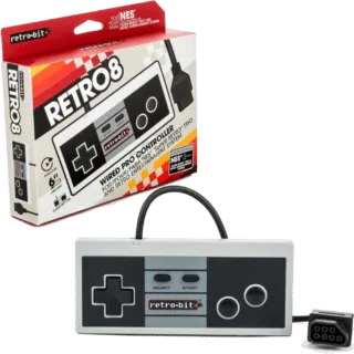 Retro8 Wired Pro Controller For NES [Retro-Bit]