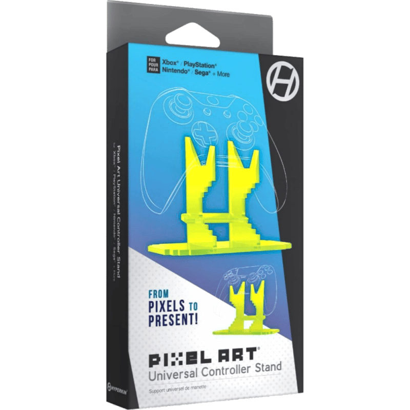 Pixel Art Universal Controller Stand – Yellow - Video Game Depot