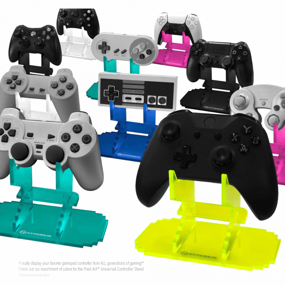 Pixel Art Universal Controller Stand (Clear) - Video Game Depot