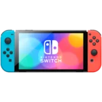 Nintendo-Switch-OLED-Model-Console-Red-Blue-Set-045496883409-005-Front