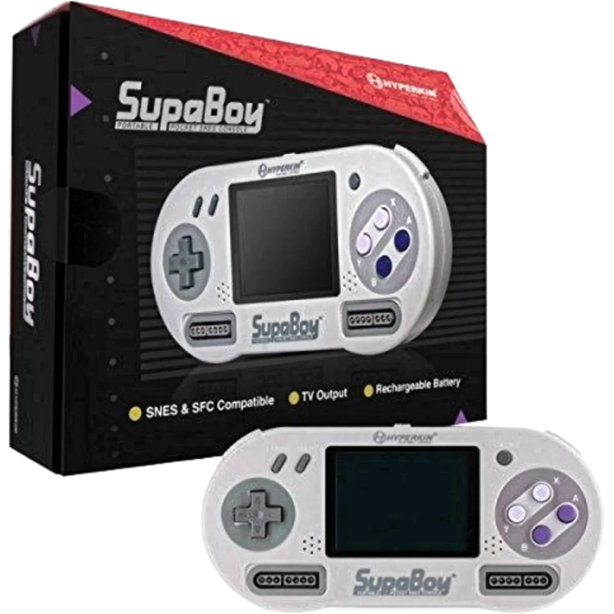 SupaBoy portable SNES console by Hyperkin gray