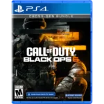 CALL-OF-DUTY-BLACK-OPS-6-PS4-001-196388432004 - Video Game Depot PlayStation 4 game case for Call of Duty: Black Ops 6 Cross-Gen Bundle, featuring a soldier in tactical gear and blue PS4 branding.