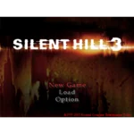 SILENT-HILL-3-SCREENSHOT-001 - Video Game Depot Silent Hill 3 title screen showing menu options: New Game, Load Game, Options.