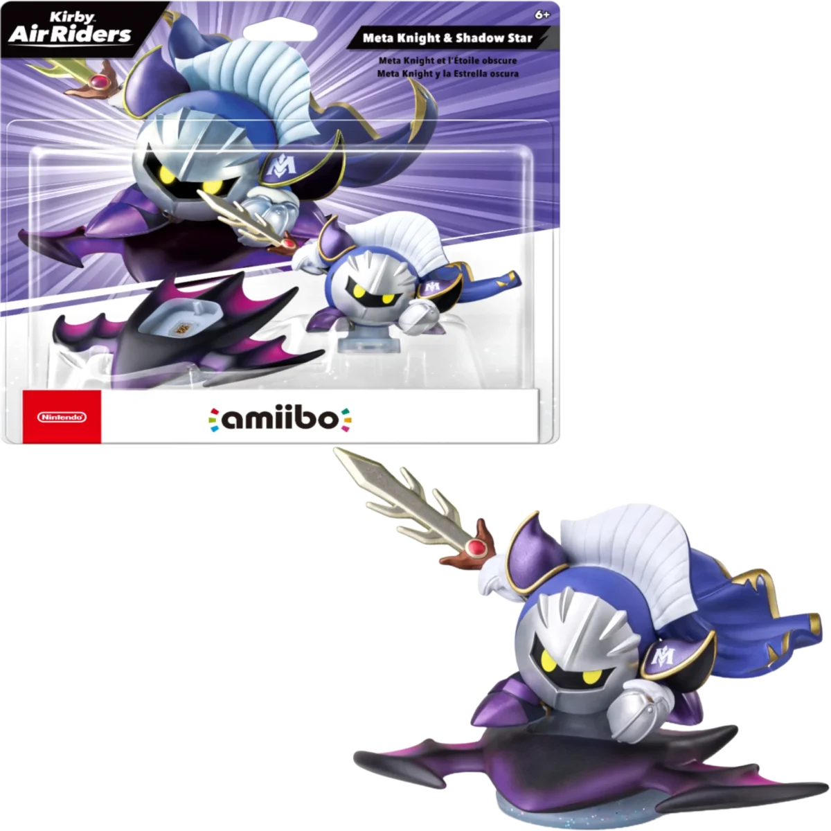 Meta Knight & Shadow Star Kirby Air Riders amiibo figure