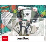 A close-up of a Splatoon Raiders amiibo figure in its packaging, featuring a white-beaked, snowman-like character wearing gear and goggles, with the Nintendo amiibo logo at the bottom.