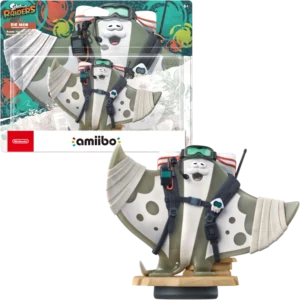 Big Man amiibo figure from Splatoon in its packaging, with the Amiibo logo visible on the box.