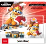 Amiibo packaging for Kirby Air Riders featuring a blue bird hero on a vehicle with two smaller birds and the Nintendo amiibo logo at the bottom of the box.