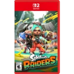 Nintendo Switch game cover showing Splatoon 3 Raiders with colorful inklings running through a jungle setting