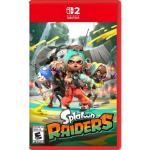 Nintendo Switch game cover showing Splatoon 3 Raiders with colorful inklings running through a jungle setting