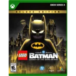 Xbox Series X Deluxe Edition cover for LEGO Batman: Legacy of the Dark Knight, Batman figure against a Gotham skyline