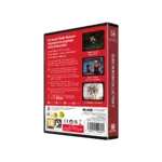 EVE-CART-DUK2-RTAIL4 - Video Game Depot Red Evercade Duke Nukem Collection 2 box, angled to show the back with screenshots and game titles like 'Time to Kill' and 'Land of the Babes'