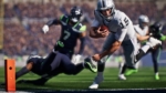 08230556-6d63-4176-b896-a477896618e1 - Video Game Depot Football player in gray jersey #15 runs toward the end zone with the ball as a defender dives to tackle him behind