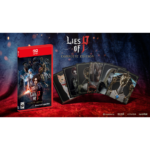 30af6b11-bb5c-46e3-9901-c4844cf3272c__496591781638983 - Video Game Depot Lies of P Complete Edition game case with portrait cards fanned on a red velvet backdrop.