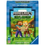 31b28724-b3a0-4191-9545-6a9181324c4d_1__874601785343492 - Video Game Depot Cover of Minecraft Explorers: two blocky characters hold a map in a Minecraft-style landscape with treasure chests nearby.