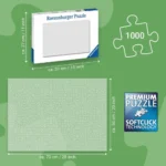 6126KR_5u1L_AC_SL1067___455901785346558 - Video Game Depot Ravensburger puzzle box with dimensions: ~27 cm by 37 cm and a 1000-piece puzzle, shown against a green background.