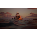 61yhu-Mhc-L_SL1500___700791781729937 - Video Game Depot Motorboat on calm ocean at sunset with orange-pink sky and soft waves.