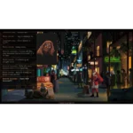 71LmdknAmoL_SL1500___316521760560428 - Video Game Depot Pixel-art night street scene in a neon-lit city; characters chat on the left panel, Santa standouts on the right, French Quarter caption at bottom.
