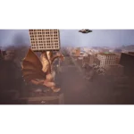 71PtgMN1zUL_SL1500___295621781276008 - Video Game Depot Two dragons collide midair above a city skyline as a saucer-like UFO hovers nearby.