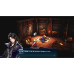 71QMVTCUf8L_SL1500___527091781188146 - Video Game Depot RPG scene in a dim tavern with Lasswell on the left, dialogue box reading: 'Is it right to punish him for his compassion in wanting to save children?'