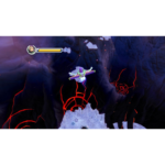 71Xtyabe6mL_SL1500___020941781702756 - Video Game Depot Cartoon astronaut character gliding over a volcanic canyon with glowing red lava cracks; health bar and portrait in the top-left corner.