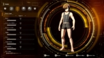 71e3d007-ea01-4c7e-aabc-cbdb250ee477 - Video Game Depot Character customization screen with sliders for body type on the left and a sci‑fi circular UI around an anime-style male model on the right.