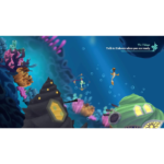 Colorful underwater village scene with coral, bubbles, and a glowing doorway; banner reads 'Talk to Hakeem when you are ready' inviting interaction.