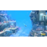 71sSRLD1WiL_SL1500___117881775850053 - Video Game Depot Diver swims through a vivid underwater canyon with colorful coral and rock shelves on both sides, game-style graphics visible in the scene.