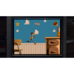 71vw6QuajnL_SL1500___230591781702756 - Video Game Depot Pixel art cowboy running through a kitchen scene with a chair and cabinet; score 142, 5-star and 3-hat icons visible.