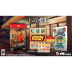 816TCAXBGaL_SL1500___766281776977503 - Video Game Depot Promotional banner for in KONBINI showing game boxes, sticker sheet, and comics from Serenity Forge.