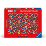 817aY5BWuIL_AC_SL1500___343721785346555 - Video Game Depot Ravensburger 1000-piece Super Mario puzzle box with a dense crowd artwork on a red background.