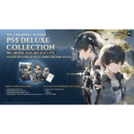 Promotional banner for Wuthering Waves PS5 Deluxe Collection, showing anime-style characters and bundled merch.