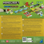 81VzoTw4G8L_AC_SL1201___325271785342996 - Video Game Depot Board game cover for Minecraft: Heroes of the Village with a bright green background and game tiles sprawling across the scene (family game).$0