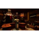 81WdZtGP-WL_SL1500___456051770931877 - Video Game Depot Circus-themed showroom interior with a curved wooden counter, a central pedestal control panel, and a large 'Birthday Showroom' sign.