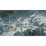 81bk-JRfA-L_SL1500___106381782506530 - Video Game Depot Snowy battlefield with tanks, military vehicles, and a burning explosion near a cluster of houses.