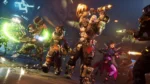 81cwf1TZHoL_SL1500___574541754054253 - Video Game Depot Group of armored heroes in a futuristic shooter battle, firing weapons in a neon-lit street.