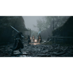 81kBUob7aUL_SL1500___556871783705462 - Video Game Depot Dark armored warrior clashes with multiple enemies in a desolate village battleground at dusk, sword raised