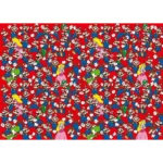 91BHtAt8VSL_AC_SL1500___900211785346547 - Video Game Depot Patterned collage of Mario characters—Mario, Luigi, Princess Peach, Yoshi, and friends—on a red background across the whole image.