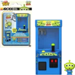 Toy Story alien arcade display toy with blue cabinet and claw, packaging shows alien characters and 'Toy Story' logo