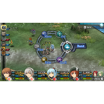 Burst_Menu__811581778603164 - Video Game Depot RPG battle scene with circular action wheel showing Move, Art, Run, Item, Craft and a Burst command on the right; party HP bars along the bottom.
