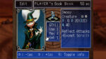 In-game menu showing a witch portrait on the left and a blue panel with 'Decoy Creature' stats and abilities on the right.