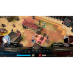 Turn-based strategy battle in a fantasy game, units on a pink grid markable for movement; Ursula vs. Aragoni an Soldier. (Note: corrected)