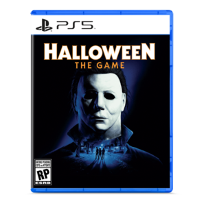 PS5 game cover for Halloween: The Game showing a white Michael Myers mask and a dark street scene.
