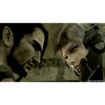 Man and a female cyborg touch foreheads, sharing a tense, intimate moment with close faces and dark backgrounds.